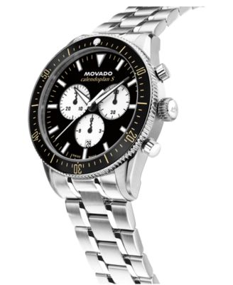 Men's Calendoplan S Swiss Quartz Chrono Stainless Steel Watch, 42mm