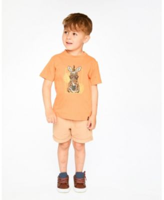 Baby Boys Cotton Short Sleeve T-Shirt Orange