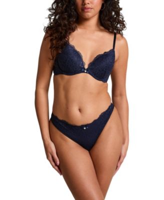 Hunkemoller Women's Marine Padded Underwired Push-Up Bra