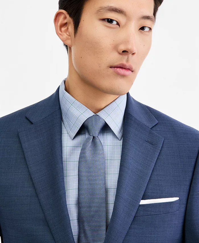Men's Slim-Fit Wool-Blend Stretch Suit Jackets - thumbnail 8