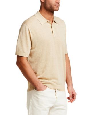 Men's Short-Sleeve Collared Polo Sweater