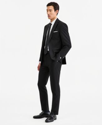Men's Slim-Fit Wool-Blend Stretch Suit Separates with Vest
