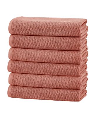  Cotton Textured 6-Piece Hand Towel Set