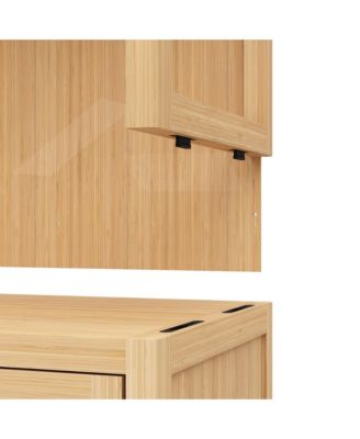 Large Capacity Bamboo Storage Cabinet Furniture for Bathroom Living Room Bathroom Bamboo Storage Cabinet With Shelves