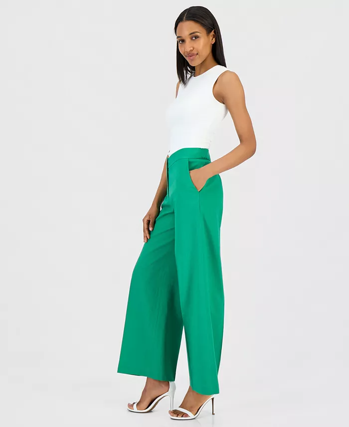 ASL Petite Mid-Rise Wide-Leg Pants - thumbnail 7