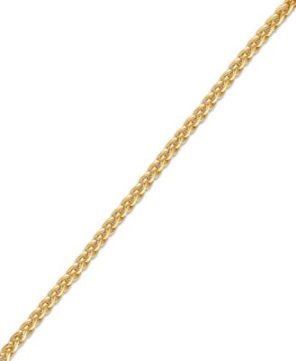 Wheat Link Chain Necklace in 14k Gold-Plated Sterling Silver