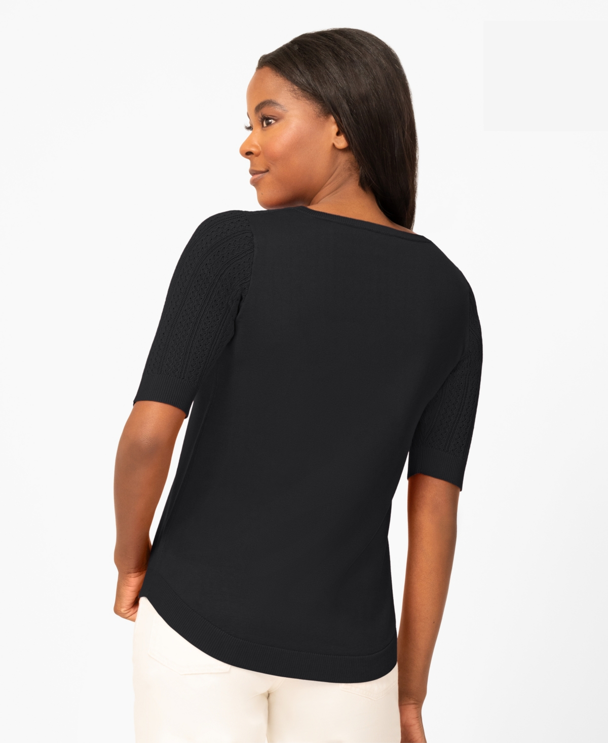 Melissa Paige Women's Cable Round Hem Sweater, Macy's Exclusive