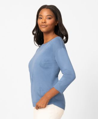 Women's Anchor Textured Sweater Top