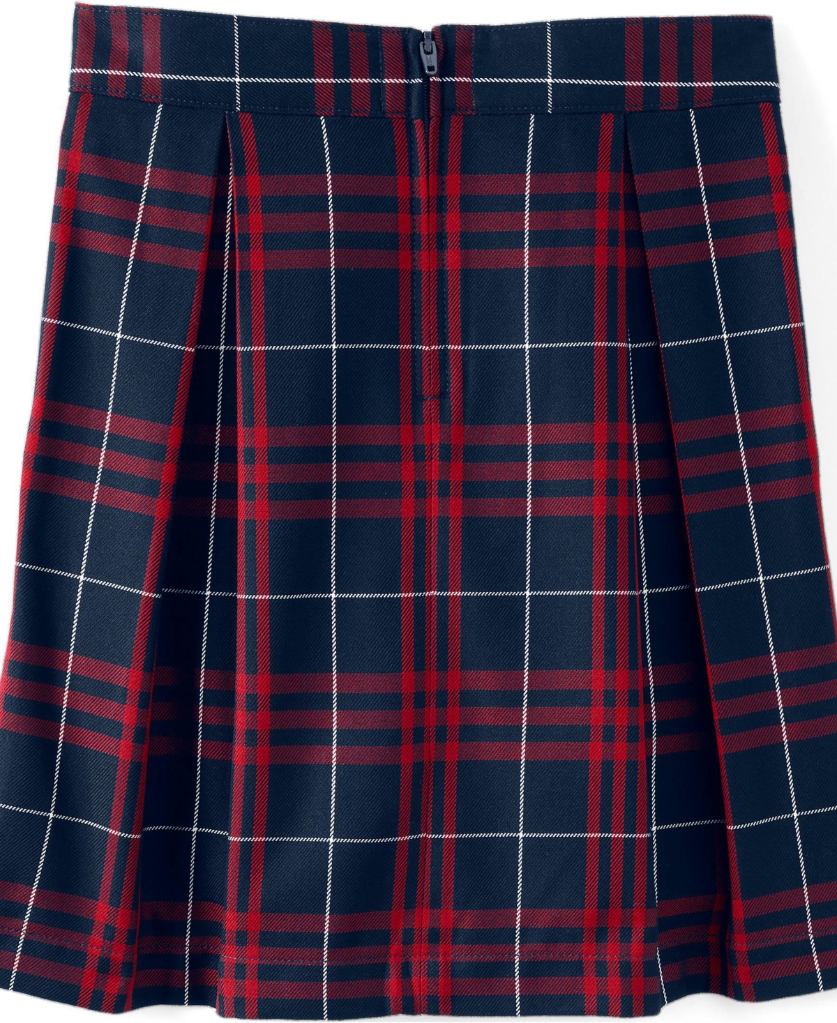 Lands' End Big Girls School Uniform Plaid Skort Top of Knee