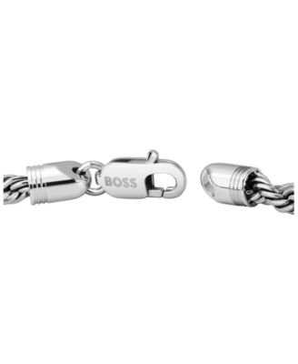 Men Myles Ionic Plated Antique Silver Steel Bracelet