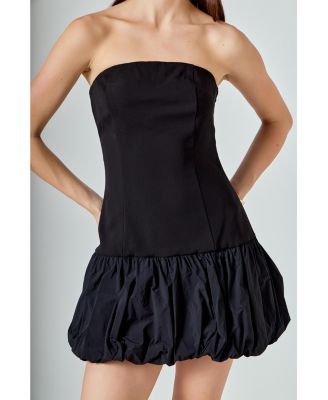 Women's Strapless Bubbled Mini Dress