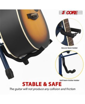 Guitar Stool 3.15" Padded Chair Foldable Heavy Duty Music Seat Built in Foot Rest Guitar Stand