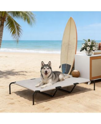 Elevated Pet Sofa Bed - Modern Raised Lounge for Large Dogs