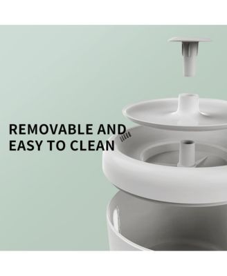 White Round Pet Water Fountain, 2000ML Automatic Circulating Cat Dog Dispenser