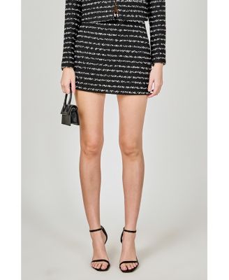 Women's Striped Tweed Skirt