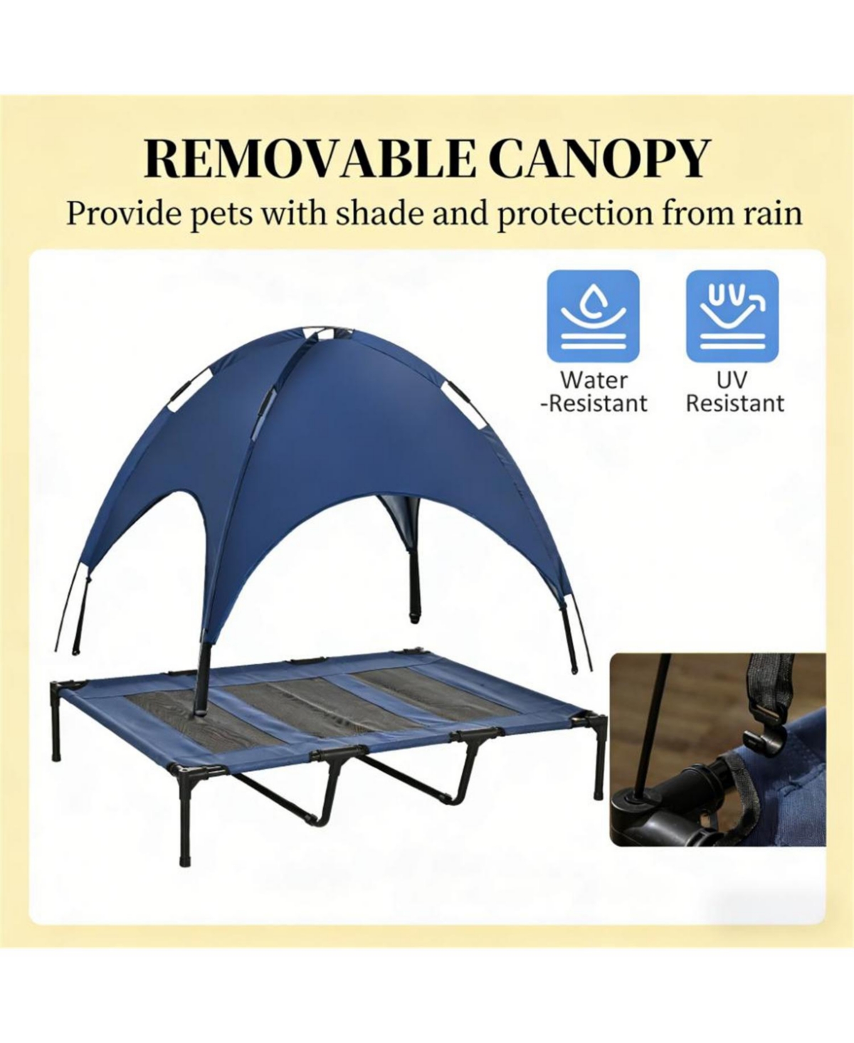 Aostirmotor Portable Elevated Dog Cot - Breathable Cooling Bed with Modern Frame