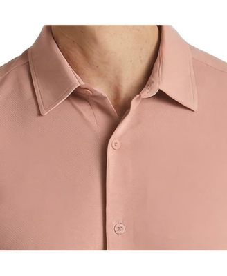 Men's Office-Leisure Collection Button Front Seamless Short Sleeve Shirt