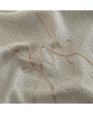 Elrene Home Fashions Palmetto Lattice Embroidered Blackout Window Curtain Panel, Set of 2