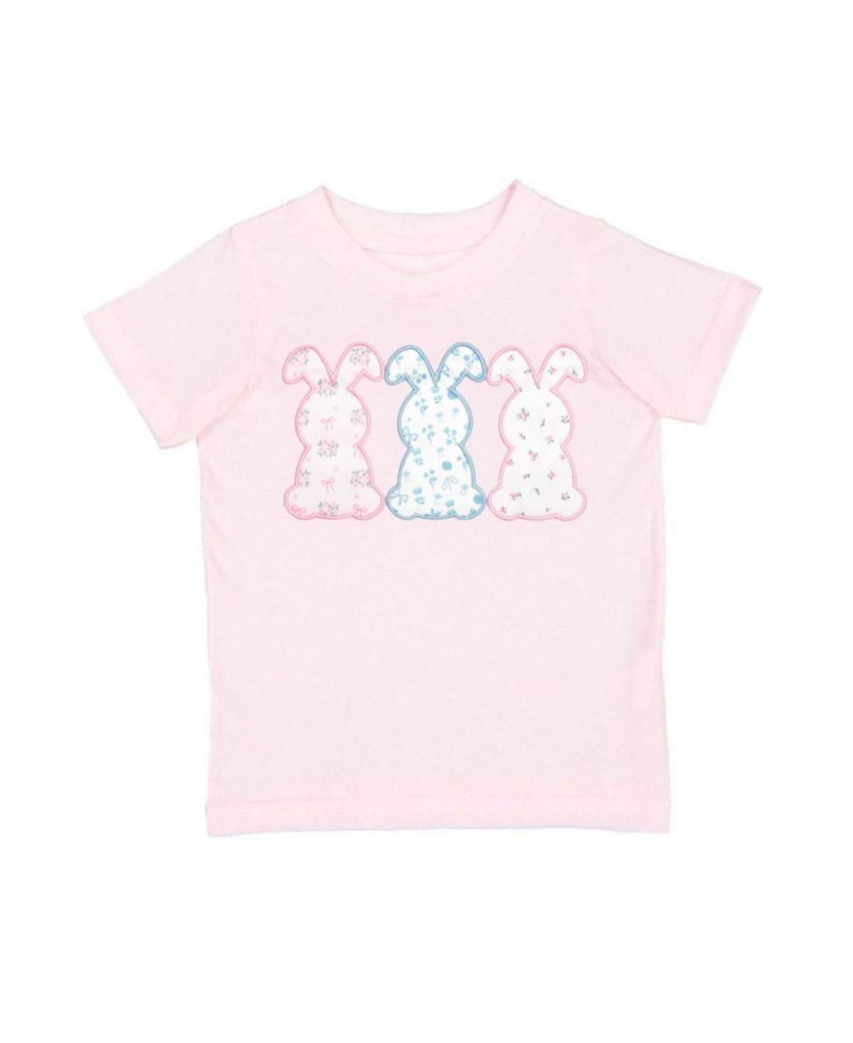 Sweet Wink Toddler Girls Floral Bunny Patch Easter Short Sleeve T-Shirt