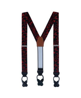 Men's Christian the Romantic Brocade Silk Suspenders and Bow Tie Set