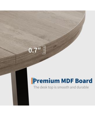 Kitchen Table Garvee 47 Inch Round Industrial Dining Table for 4