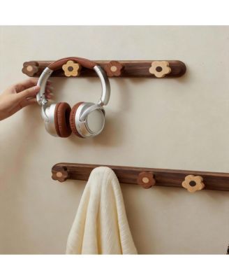 Wooden Flower Hooks for Kids - Multi-Use Wall Mount