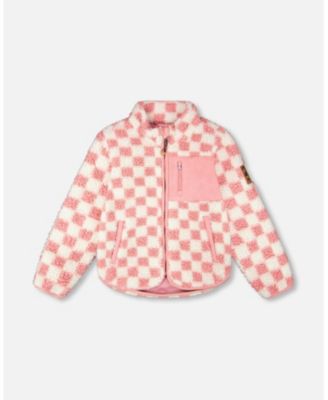 Baby Girls Sherpa Jacket Checkerboard