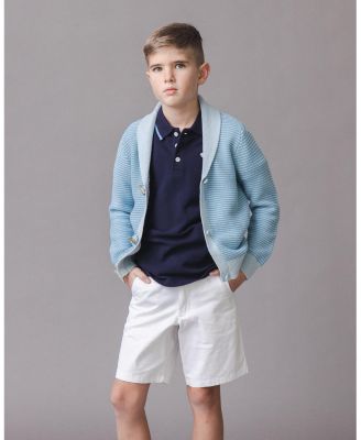 Boys Organic Shawl Collar Cardigan Sweater
