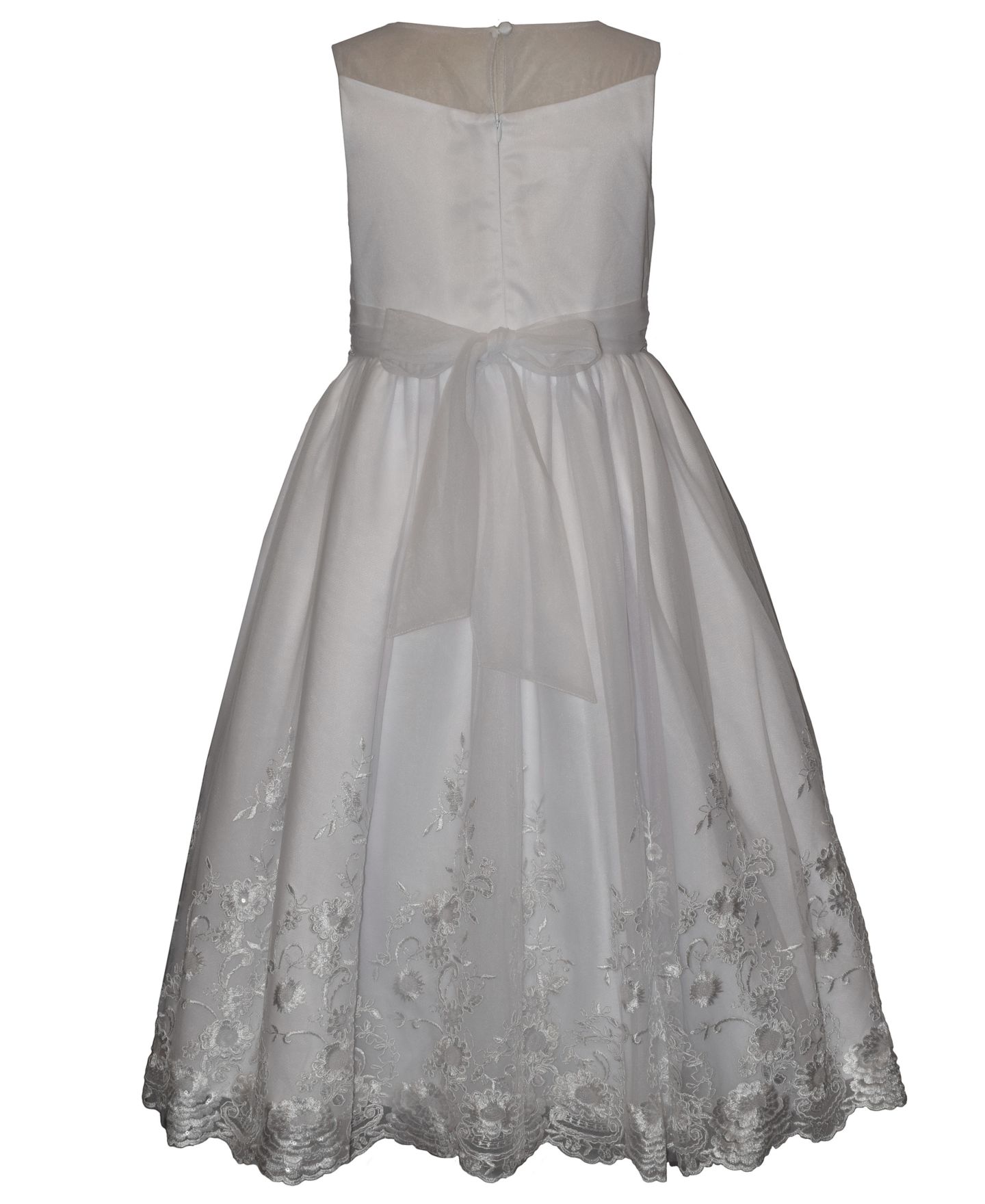Платье Bonnie Jean Embroidered Communion Dress для девочек, цвет: Серый — фото 2