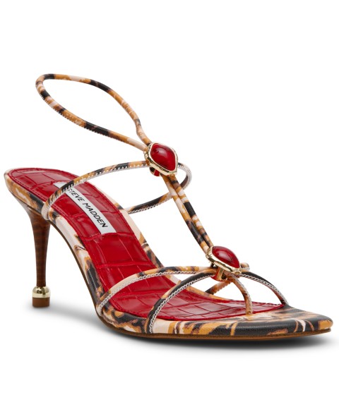 Женские сандалии Steve Madden Women's Ramos Strappy Embellished Stiletto Heel Dress Sandals