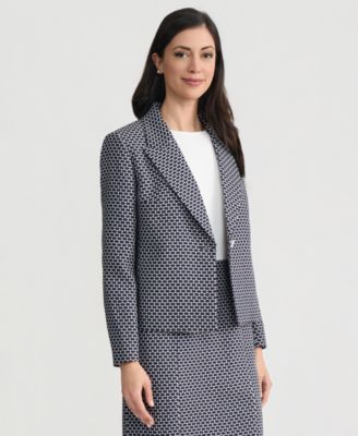 Women's Cropped Peak-Lapel Blazer