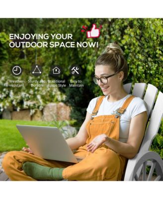 Slatted Design Adirondack Rocking Chair