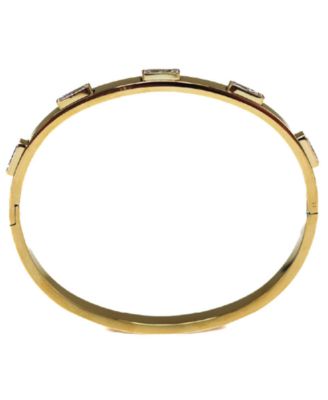 Aurora Gold-Tone Baguette Bangle Bracelet