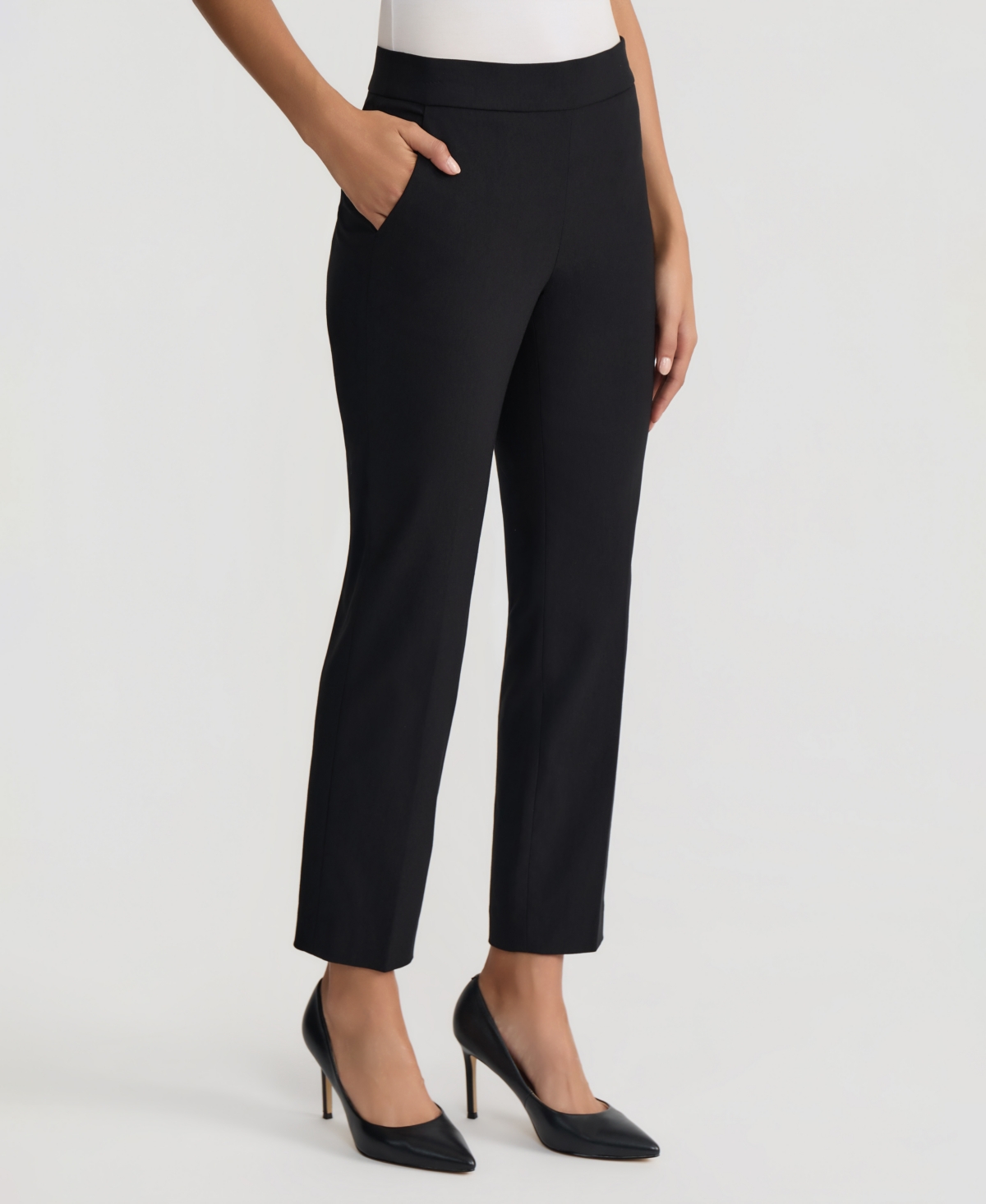 Kasper Women's Stretch Twill Cropped Pull-On Pants