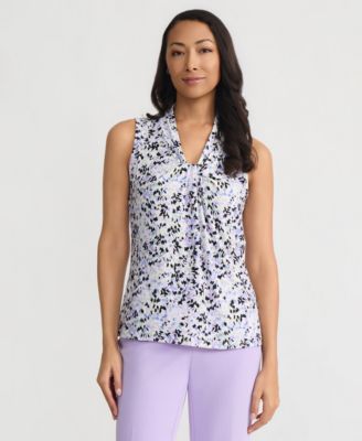 ABSTRACT PRINT SL KNOT TOP