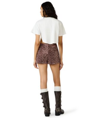 Women's Printed Mid Rise Shorts