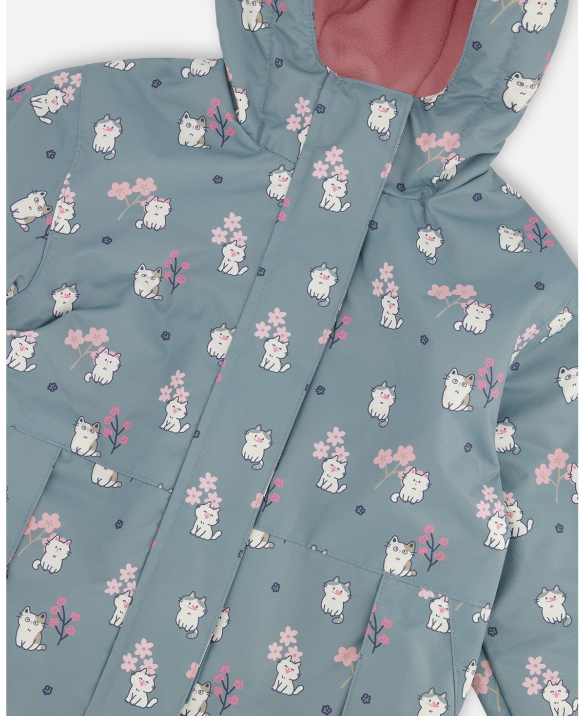 Deux par Toddler Girls Two-Piece Mid-Season Outerwear Set Cat Print