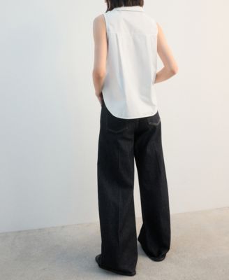 Women's Sleeveless Cotton Shirt