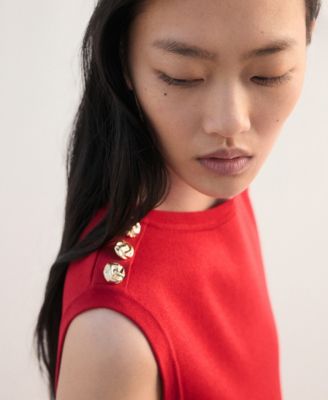 Women's Buttons Peplum Knit Dress