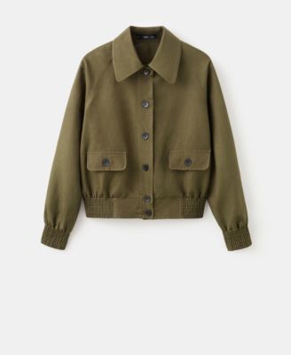 Women's Buttons Linen-Blend Jacket