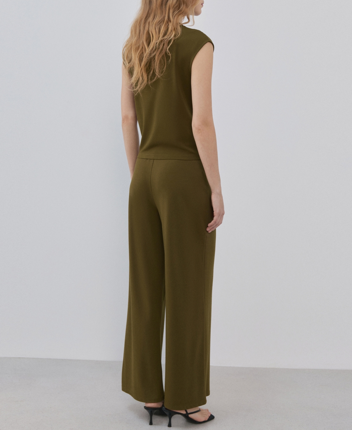 Mango Women's Elastic Waist Straight-Fit Pants