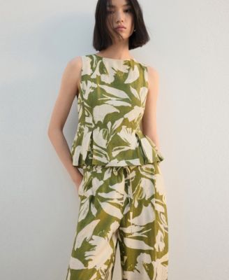 Women's Floral Print Straight Pants