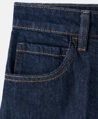 Women's High-Waist Straight-Fit Denim Shorts