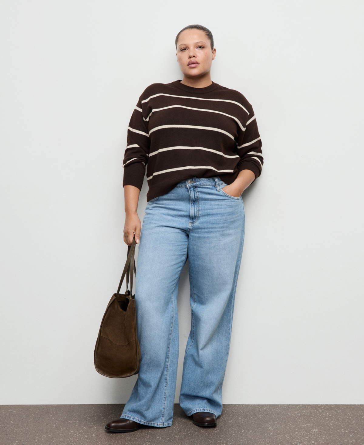 Mango Women's Danila High-Waisted Wide-Leg Jeans