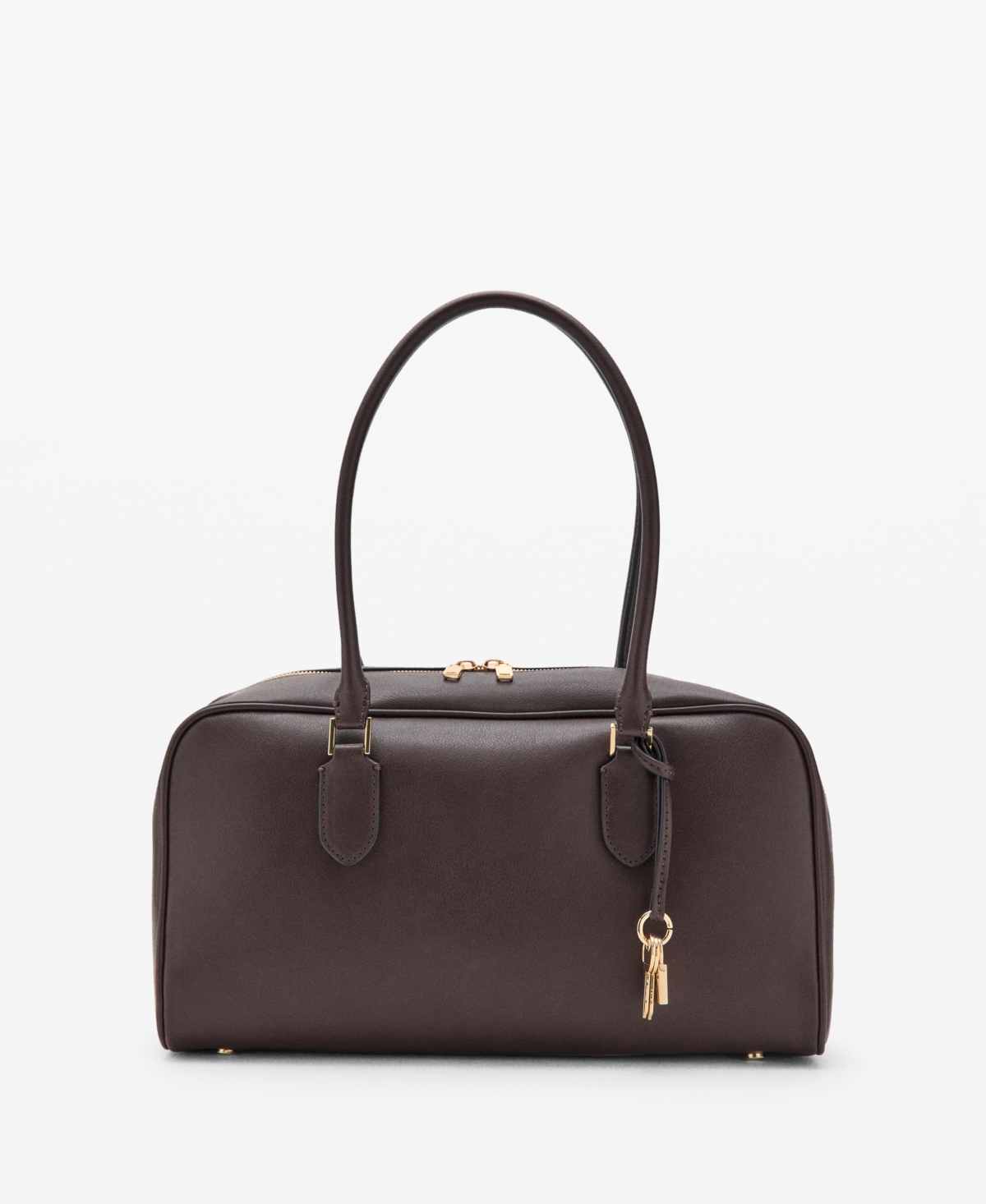 Mango Women's Faux-Leather Finish Bowling Bag