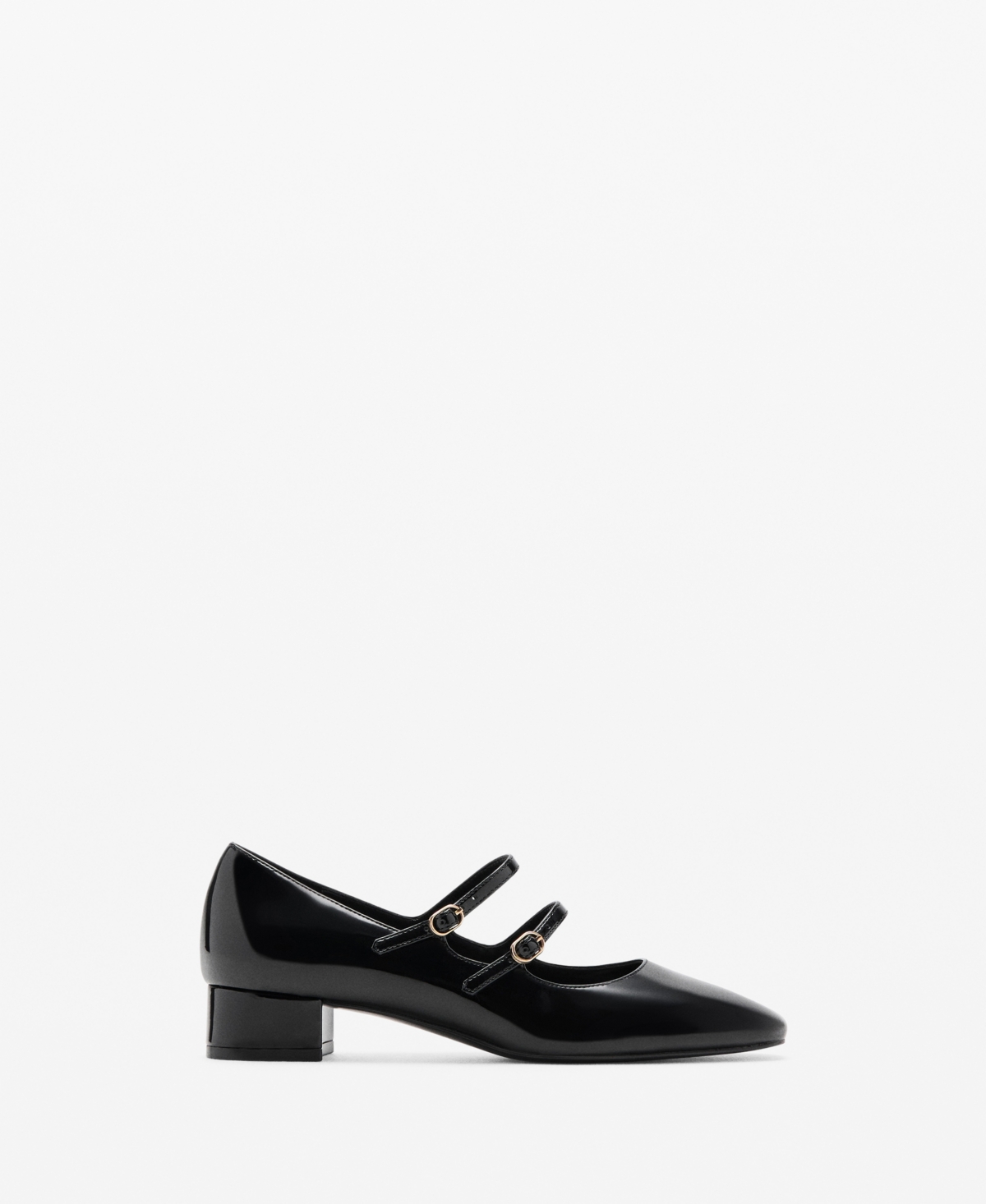 Mango Women's Buckle Patent Leather Shoes