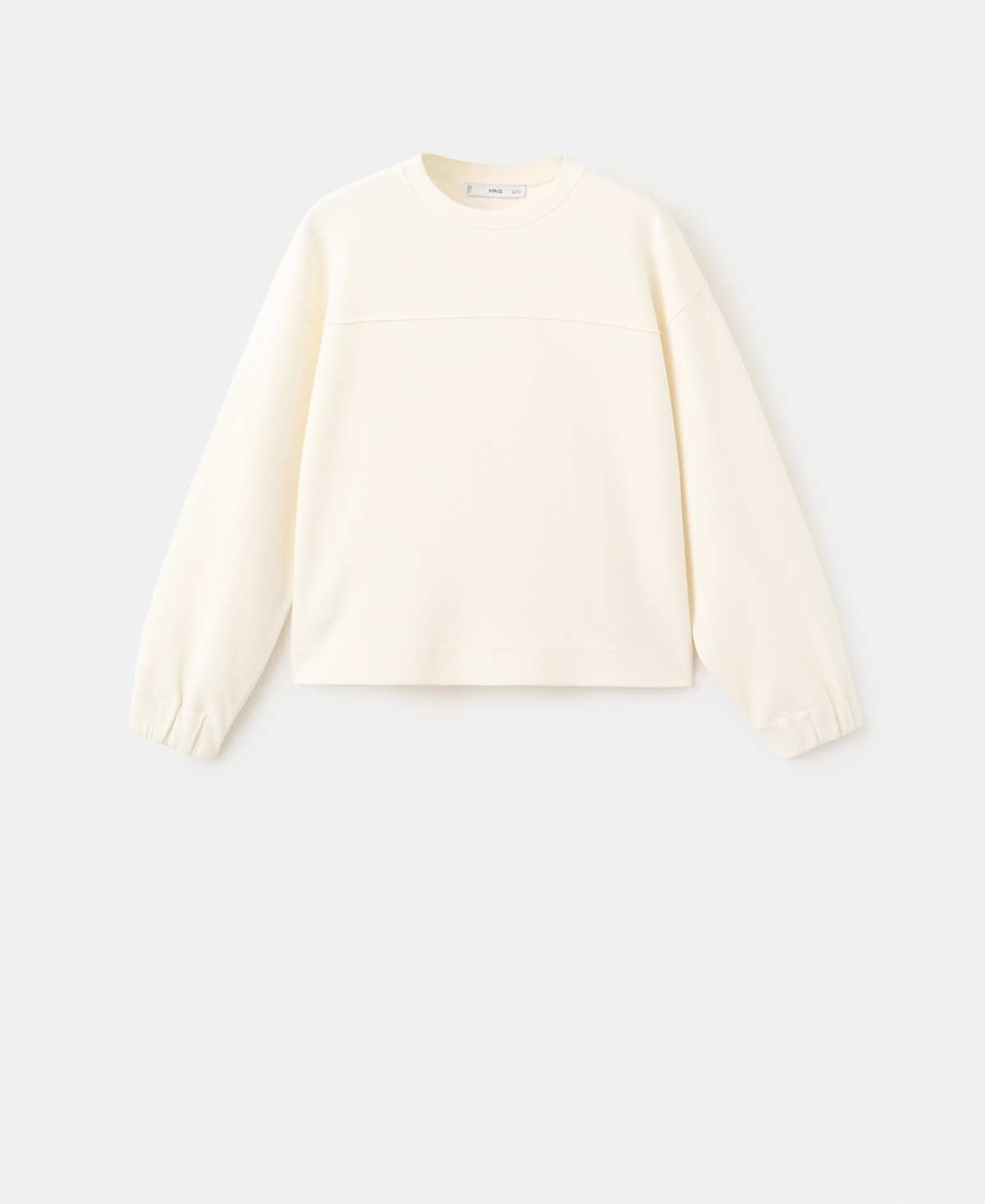 Mango Women's Ruched Sleeve Sweatshirt