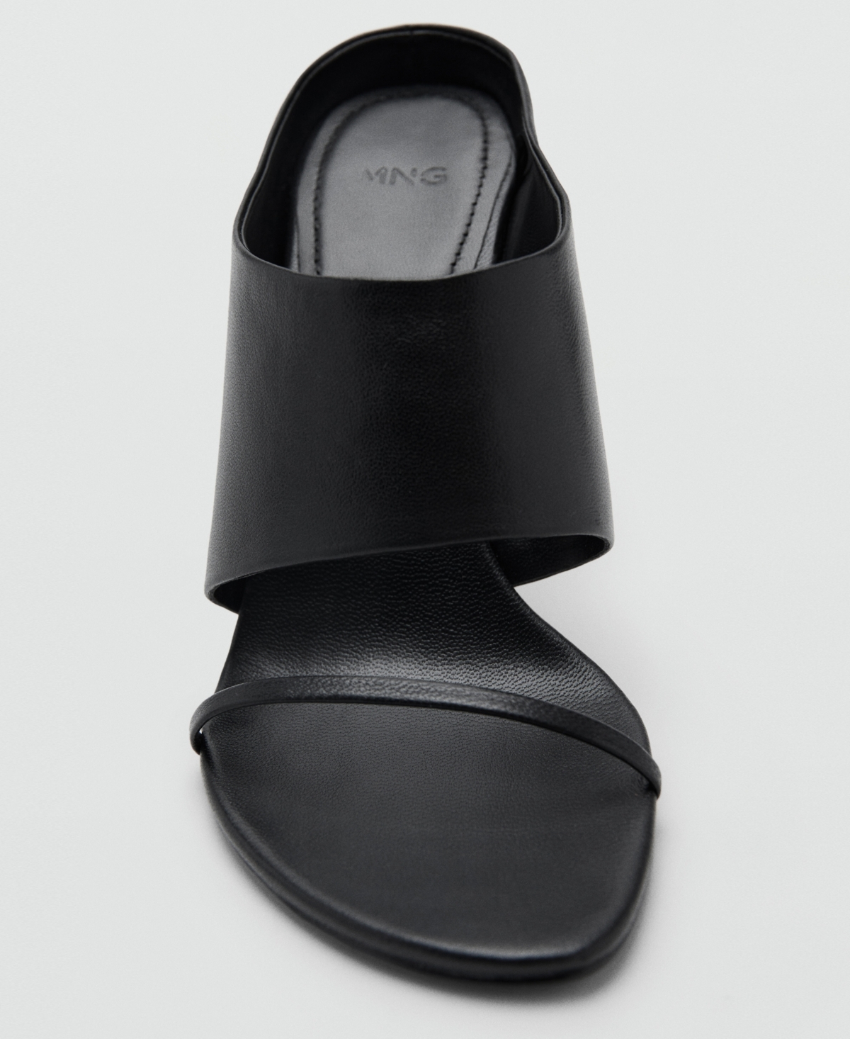 Mango Women's Straps Heeled Leather Sandals