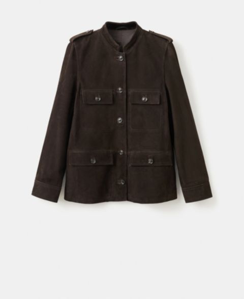 Женские куртки MANGO Women's Band Collar Suede Jacket