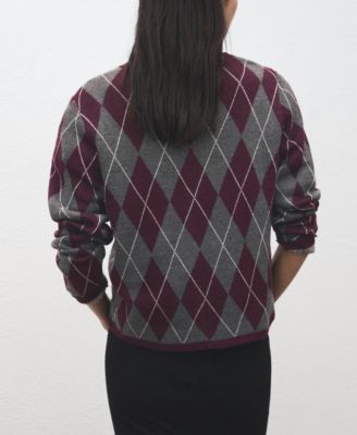 Women's Argyle Knit Sweater